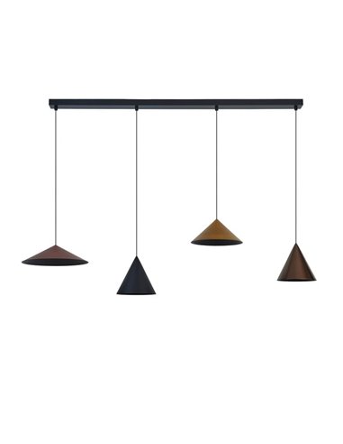 Luminária de teto pendente linear LED de design moderno, CONE 20W, dimerizável, TRIAC