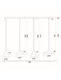 Lámpara de techo colgante lineal LED CONO 20W regulable TRIAC diseño moderno