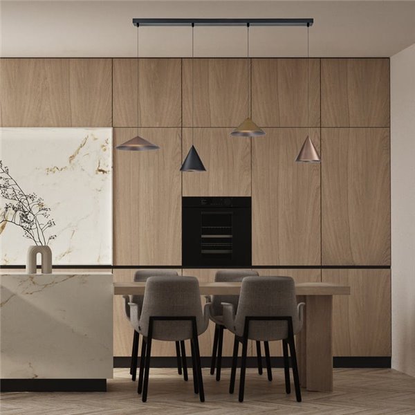 Lámpara de techo colgante lineal LED CONO 20W regulable TRIAC diseño moderno