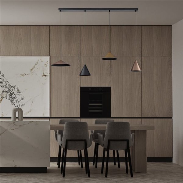 Lámpara de techo colgante lineal LED CONO 20W regulable TRIAC diseño moderno