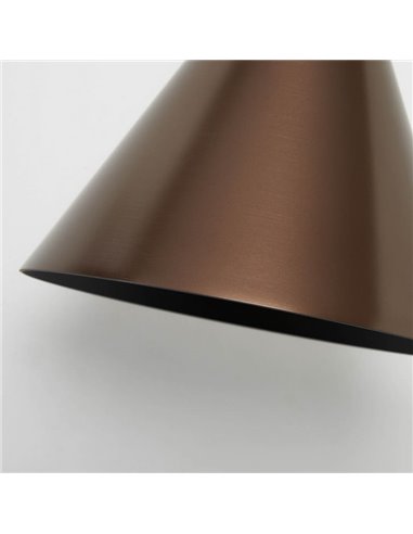 Luminária de teto pendente linear LED de design moderno, CONE 20W, dimerizável, TRIAC