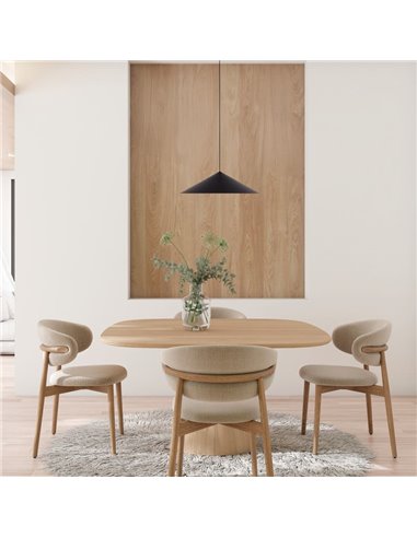 Lámpara colgante LED CONO negro Ø30cm 10W 3000K estilo contemporáneo regulable TRIAC