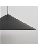 Lámpara colgante LED CONO negro Ø30cm 10W 3000K estilo contemporáneo regulable TRIAC