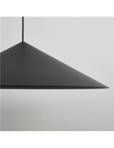 Suspension LED CONO noire Ø30cm 10W 3000K style contemporain dimmable TRIAC