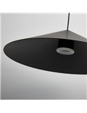 Suspension LED CONO noire Ø30cm 10W 3000K style contemporain dimmable TRIAC