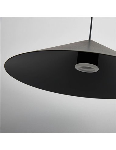 Lámpara colgante LED CONO negro Ø30cm 10W 3000K estilo contemporáneo regulable TRIAC