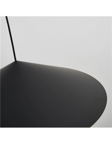 Luminária pendente LED CONO preta Ø30cm 10W 3000K estilo contemporâneo dimerizável TRIAC