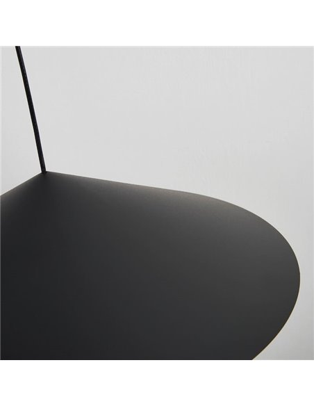 Suspension LED CONO noire Ø30cm 10W 3000K style contemporain dimmable TRIAC