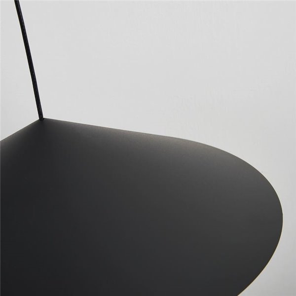 Luminária pendente LED CONO preta Ø30cm 10W 3000K estilo contemporâneo dimerizável TRIAC