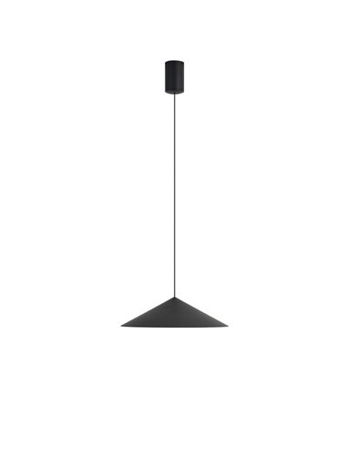 Suspension LED CONO noire Ø30cm 10W 3000K style contemporain dimmable TRIAC