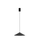 Suspension LED CONO noire Ø30cm 10W 3000K style contemporain dimmable TRIAC