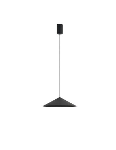 Lámpara colgante LED CONO negro Ø30cm 10W 3000K estilo contemporáneo regulable TRIAC