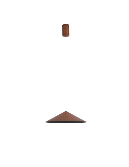 Suspension LED CONE cuivre Ø30cm 10W 3000K lumière chaude dimmable TRIAC