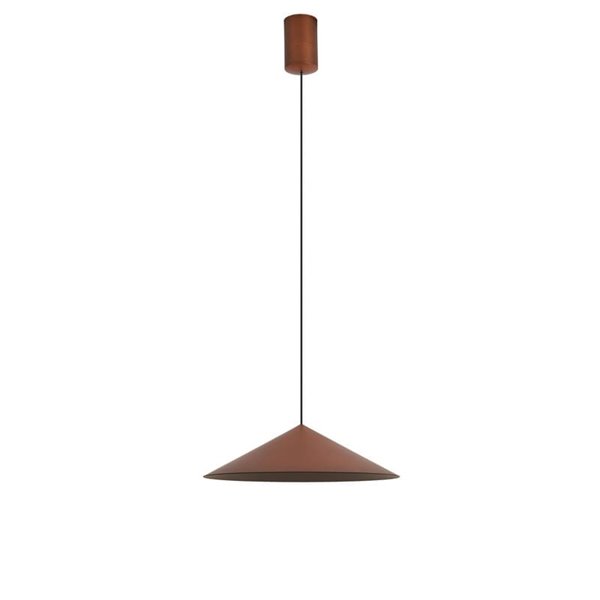 Lámpara de techo colgante LED CONO cobre Ø30cm 10W 3000K luz cálida regulable TRIAC