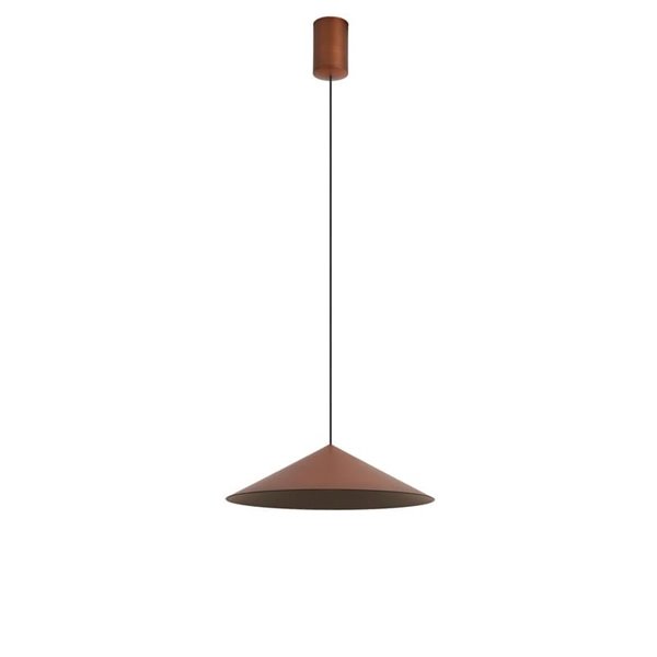 Suspension LED CONE cuivre Ø30cm 10W 3000K lumière chaude dimmable TRIAC