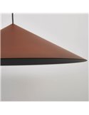 Luminária de teto pendente LED CONE em cobre Ø30cm 10W 3000K luz quente dimerizável TRIAC