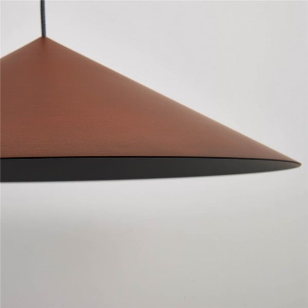 Lámpara de techo colgante LED CONO cobre Ø30cm 10W 3000K luz cálida regulable TRIAC