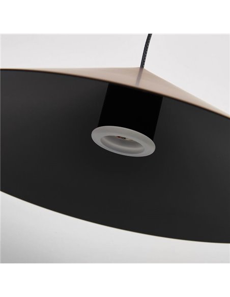 Lámpara de techo colgante LED CONO cobre Ø30cm 10W 3000K luz cálida regulable TRIAC