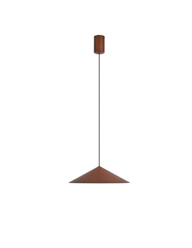 Luminária de teto pendente LED CONE em cobre Ø30cm 10W 3000K luz quente dimerizável TRIAC