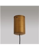 Lámpara colgante de techo LED CONO cuero Ø30cm 10W 3000K regulable TRIAC diseño moderno