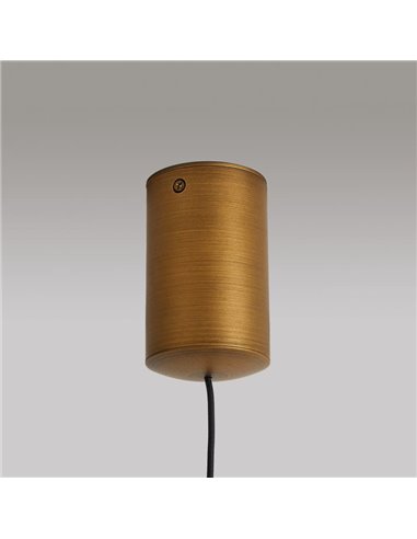 Luminária pendente de teto LED CONE em couro Ø30cm 10W 3000K dimerizável TRIAC design moderno