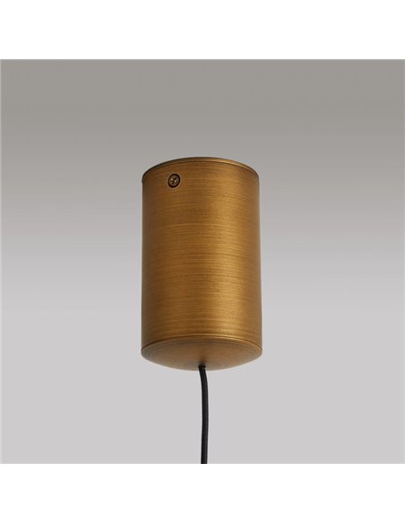 Lámpara colgante de techo LED CONO cuero Ø30cm 10W 3000K regulable TRIAC diseño moderno