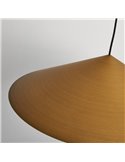 Lámpara colgante de techo LED CONO cuero Ø30cm 10W 3000K regulable TRIAC diseño moderno