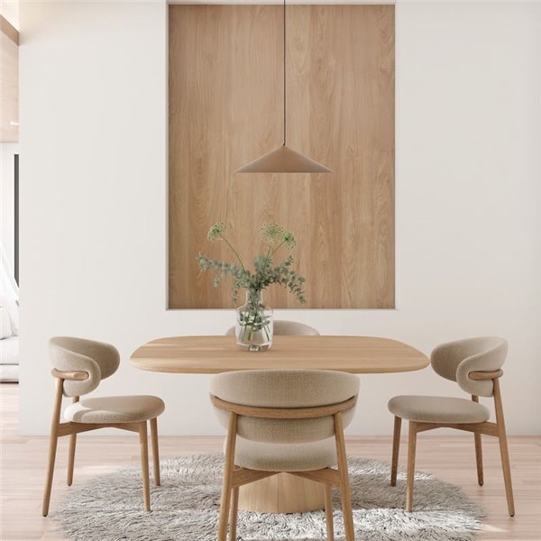 Lámpara colgante de techo LED CONO cuero Ø30cm 10W 3000K regulable TRIAC diseño moderno