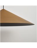 Lámpara colgante de techo LED CONO cuero Ø30cm 10W 3000K regulable TRIAC diseño moderno