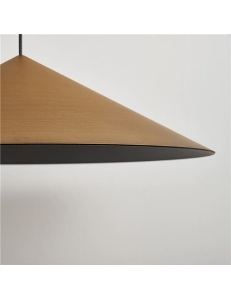 Lámpara colgante de techo LED CONO cuero Ø30cm 10W 3000K regulable TRIAC diseño moderno