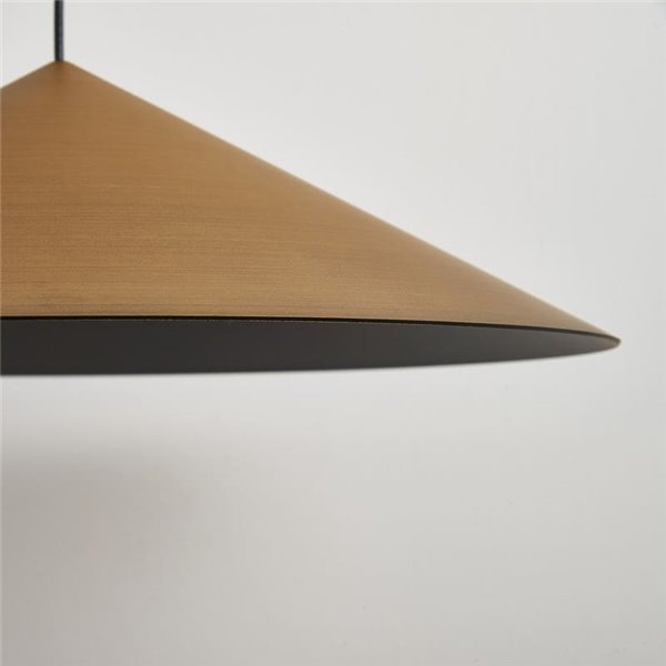 Luminária pendente de teto LED CONE em couro Ø30cm 10W 3000K dimerizável TRIAC design moderno