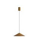 Lámpara colgante de techo LED CONO cuero Ø30cm 10W 3000K regulable TRIAC diseño moderno