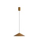 Lámpara colgante de techo LED CONO cuero Ø30cm 10W 3000K regulable TRIAC diseño moderno