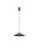 Lámpara colgante de techo LED CONO cuero Ø30cm 10W 3000K regulable TRIAC diseño moderno