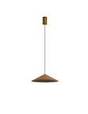 Lámpara colgante de techo LED CONO cuero Ø30cm 10W 3000K regulable TRIAC diseño moderno