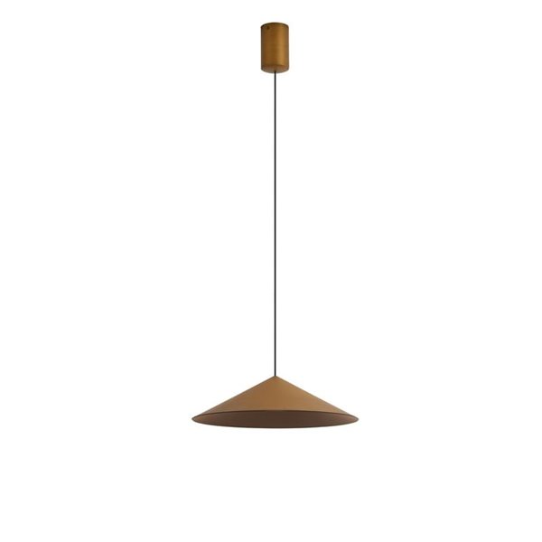 Suspension LED CONE en cuir Ø30cm 10W 3000K dimmable TRIAC design moderne