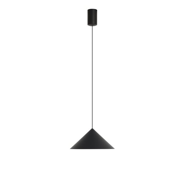 Lámpara de techo colgante LED CONO negro Ø24cm, cónica 10W 3000K regulable TRIAC
