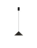 Lámpara de techo colgante LED CONO negro Ø24cm, cónica 10W 3000K regulable TRIAC