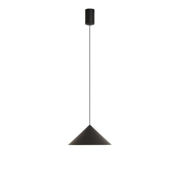 Lámpara de techo colgante LED CONO negro Ø24cm, cónica 10W 3000K regulable TRIAC
