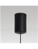 Lámpara de techo colgante LED CONO negro Ø24cm, cónica 10W 3000K regulable TRIAC