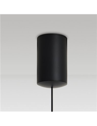 Lámpara de techo colgante LED CONO negro Ø24cm, cónica 10W 3000K regulable TRIAC