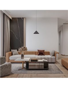 Suspension LED CONE cuivre Ø24cm, conique 10W 3000K dimmable TRIAC 2