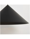 Lámpara de techo colgante LED CONO negro Ø24cm, cónica 10W 3000K regulable TRIAC