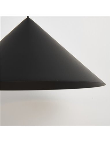 Lámpara de techo colgante LED CONO negro Ø24cm, cónica 10W 3000K regulable TRIAC
