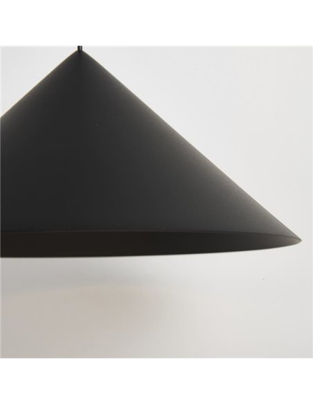 Lámpara de techo colgante LED CONO negro Ø24cm, cónica 10W 3000K regulable TRIAC