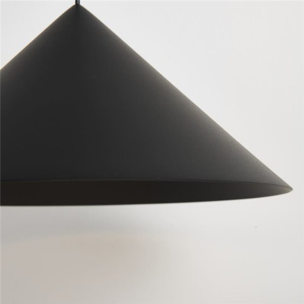 Lámpara de techo colgante LED CONO negro Ø24cm, cónica 10W 3000K regulable TRIAC
