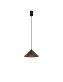 Lámpara de techo colgante LED CONO negro Ø24cm, cónica 10W 3000K regulable TRIAC