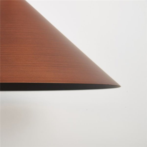 Suspension LED CONE en cuivre Ø24cm, forme conique 10W 3000K, dimmable TRIAC