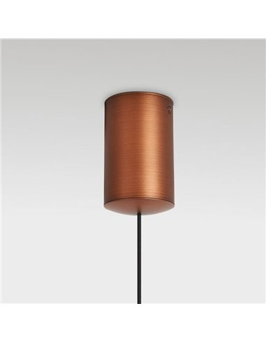 Lámpara de techo colgante LED CONO cobre Ø24cm, forma cónica 10W 3000K regulable TRIAC