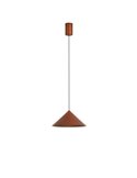 Lámpara de techo colgante LED CONO cobre Ø24cm, forma cónica 10W 3000K regulable TRIAC
